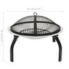 Brasero Y Barbacoa 2 En 1 Atizador Acero Inoxidable 56x56x49 Cm Vidaxl