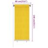 Persiana Enrollable De Exterior 60x140 Cm Amarillo Vidaxl