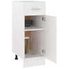 Rogal Armario Inferior Cajón Cocina Aglomerado Blanco 30x46x81,5 Cm Rogal