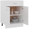 Rogal Armario Inferior Cajón Cocina Aglomerado Blanco 60x46x81,5 Cm Rogal