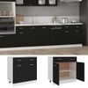 Rogal Armario Inferior Cajón Cocina Aglomerado Negro 80x46x81,5 Cm Rogal