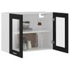 Rogal Armario Colgante Cristal De Aglomerado Negro 80x31x60 Cm Rogal