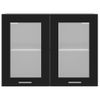 Rogal Armario Colgante Cristal De Aglomerado Negro 80x31x60 Cm Rogal