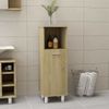 Armario De Baño Madera Contrachapada Color Roble 30x30x95 Cm Vidaxl