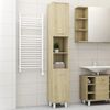 Armario De Baño Madera Contrachapada Color Roble 30x30x179 Cm Vidaxl