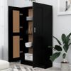 Armario De Libros Madera Contrachapada Negro 82,5x30,5x150 Cm Vidaxl