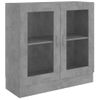 Vitrina De Madera Contrachapada Gris Hormigón 82,5x30,5x80 Cm Vidaxl