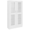 Vitrina De Madera Contrachapada Blanco 82,5x30,5x150 Cm Vidaxl