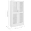 Vitrina De Madera Contrachapada Blanco 82,5x30,5x150 Cm Vidaxl