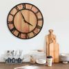 Reloj De Pared Mdf Y Hierro Marrón Y Negro 39 Cm Vidaxl