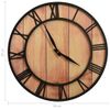 Reloj De Pared Mdf Y Hierro Marrón Y Negro 39 Cm Vidaxl