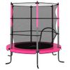 Rogal Cama Elástica Con Red De Seguridad Redonda Rosa 140x160 Cm Rogal