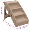 Escalera Plegable Para Perros Marrón 62x40x49,5 Cm Vidaxl