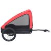 Remolque De Bicicleta Para Mascotas Rojo Y Negro Vidaxl