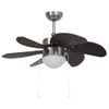 Ventilador De Techo Con Lámpara Marrón Oscuro 76 Cm Vidaxl