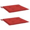 Cojines De Silla De Jardín 2 Uds Tela Oxford Rojo 40x40x3 Cm Vidaxl