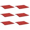 Cojines De Silla De Jardín 6 Uds Tela Oxford Rojo 40x40x3 Cm Vidaxl