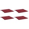 Cojines Silla De Jardín 4 Uds Tela Oxford Rojo Tinto 40x40x3 Cm Vidaxl