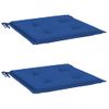 Cojines De Silla De Jardín 2 Uds Tela Oxford Azul 40x40x3 Cm Vidaxl