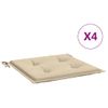 Cojines De Silla De Jardín 4 Uds Tela Oxford Beige 50x50x3 Cm Vidaxl