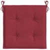 Cojines Silla De Jardín 2 Uds Tela Oxford Rojo Tinto 50x50x3 Cm Vidaxl