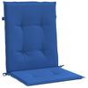 Cojín Silla Jardín Respaldo Bajo 2 Uds Tela Oxford Azul Vidaxl