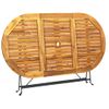 Mesa De Jardín Madera Maciza De Acacia Ovalada 160x85x74 Cm Vidaxl