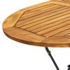 Mesa De Jardín Madera Maciza De Acacia Ovalada 160x85x74 Cm Vidaxl