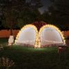 Carpa De Fiesta Con Led Y 4 Paredes Laterales Azul 3,6x3,6x2,3m Vidaxl