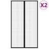 Mosquiteras Para Puerta Bloque Magnético 2 Uds Negro 200x80 Cm Vidaxl