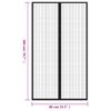 Mosquiteras Para Puerta Bloque Magnético 2 Uds Negro 200x80 Cm Vidaxl