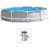 Set De Piscina Estructura De Prisma Calidad Superior 305x76 Cm Intex