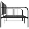 Estructura De Sofá Cama De Metal Negro 90x200 Cm