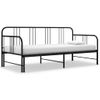 Estructura De Sofá Cama Extraíble De Metal Negro 90x200 Cm