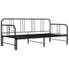 Estructura De Sofá Cama Extraíble De Metal Negro 90x200 Cm