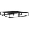 Estructura De Cama De Metal Negro 200x200 Cm