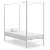 Estructura De Cama Con Dosel Metal Blanco 90x200 Cm Vidaxl