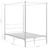 Estructura De Cama Con Dosel Metal Blanco 140x200 Cm Vidaxl