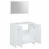 Conjunto De Muebles De Baño 4 Pzas Madera Contrachapada Blanco Vidaxl