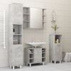 Conjunto De Muebles De Baño 3 Piezas Aglomerado Gris Hormigón Vidaxl