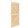 Puerta Corredera Con Herrajes Madera Maciza De Pino 80x210 Cm Vidaxl