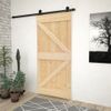 Puerta Corredera Con Herrajes Madera Maciza De Pino 80x210 Cm Vidaxl