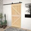 Puerta Corredera Con Herrajes Madera Maciza De Pino 80x210 Cm Vidaxl