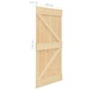 Puerta Corredera Con Herrajes Madera Maciza De Pino 80x210 Cm Vidaxl