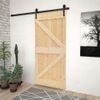 Puerta Corredera Con Herrajes Madera Maciza De Pino 80x210 Cm Vidaxl