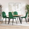 Sillas De Comedor 4 Unidades Terciopelo Verde Oscuro Vidaxl