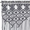 Cortina De Macramé Algodón Gris Antracita 140x240 Cm Vidaxl