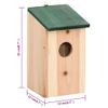 Casa Para Pájaros 10 Unidades Madera Maciza De Abeto 12x12x22cm Vidaxl