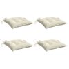 Cojines De Silla De Jardín 4 Uds Tela Oxford Crema 40x40x7 Cm Vidaxl