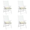 Cojines De Silla De Jardín 4 Uds Tela Oxford Crema 40x40x7 Cm Vidaxl